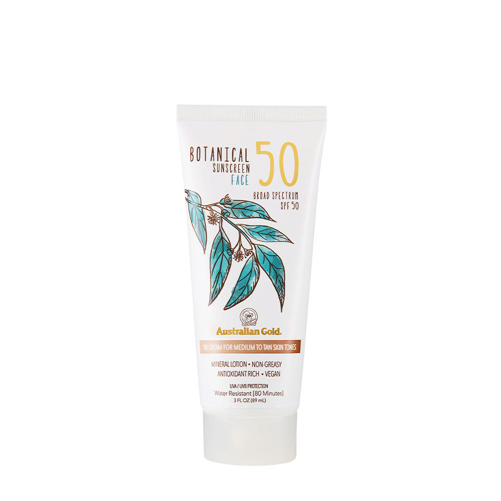 Australian Gold Botanical Line Mineral Lotion SPF50, Medium Tan 89ml - protezione solare minerale