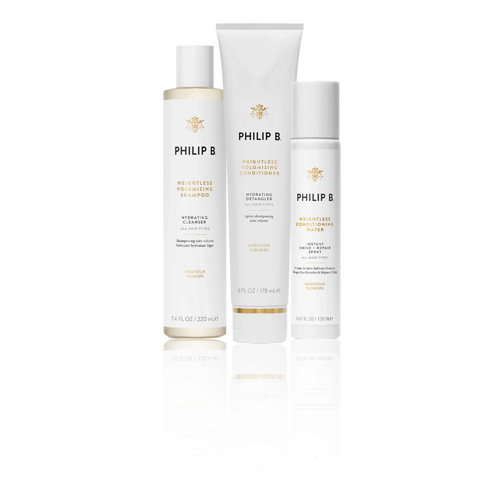 Philip B Weightless Volumizing Shampoo 220ml Conditioner 178ml Conditioning Water 150ml