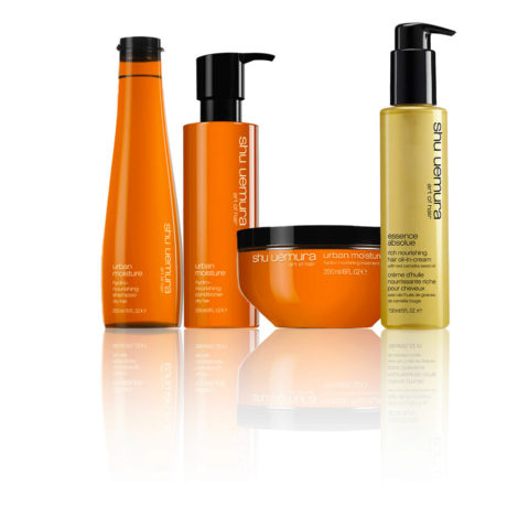 Shu Uemura Urban Moisture Hydro-Nourishing Shampoo 300ml Conditioner 250ml  Treatment 200ml + Oil In Cream 150ml