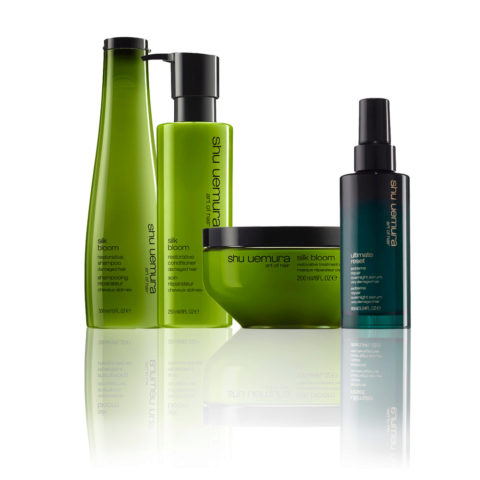 Shu Uemura Silk Bloom Shampoo 300ml Conditioner 250ml Masque 200ml Serum 90ml