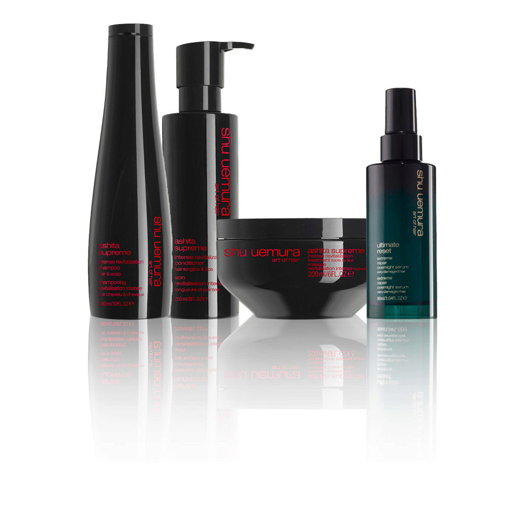 Shu Uemura Ashita Supreme Intense Revitalization Shampoo 300ml Conditioner 250ml Masque 200ml Serum 90ml