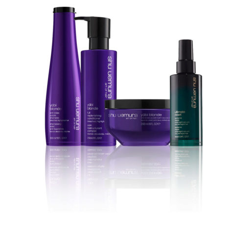 Yubi Blonde Anti-Brass Purple Shampoo 300ml Conditioner 250ml Balm 200ml Serum 90ml